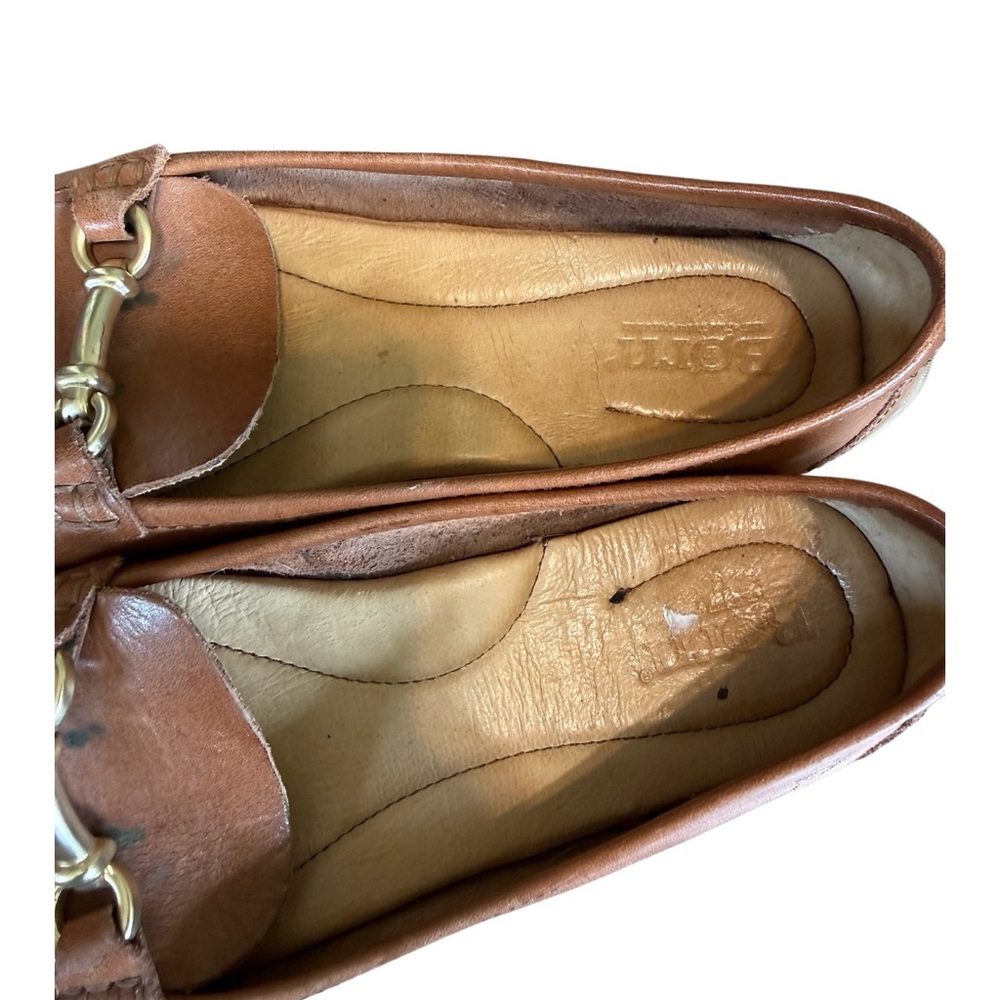Born Brown Leather Driving Loafers 7.5 Horsebit Comfort Flats - Picture 6 of 10